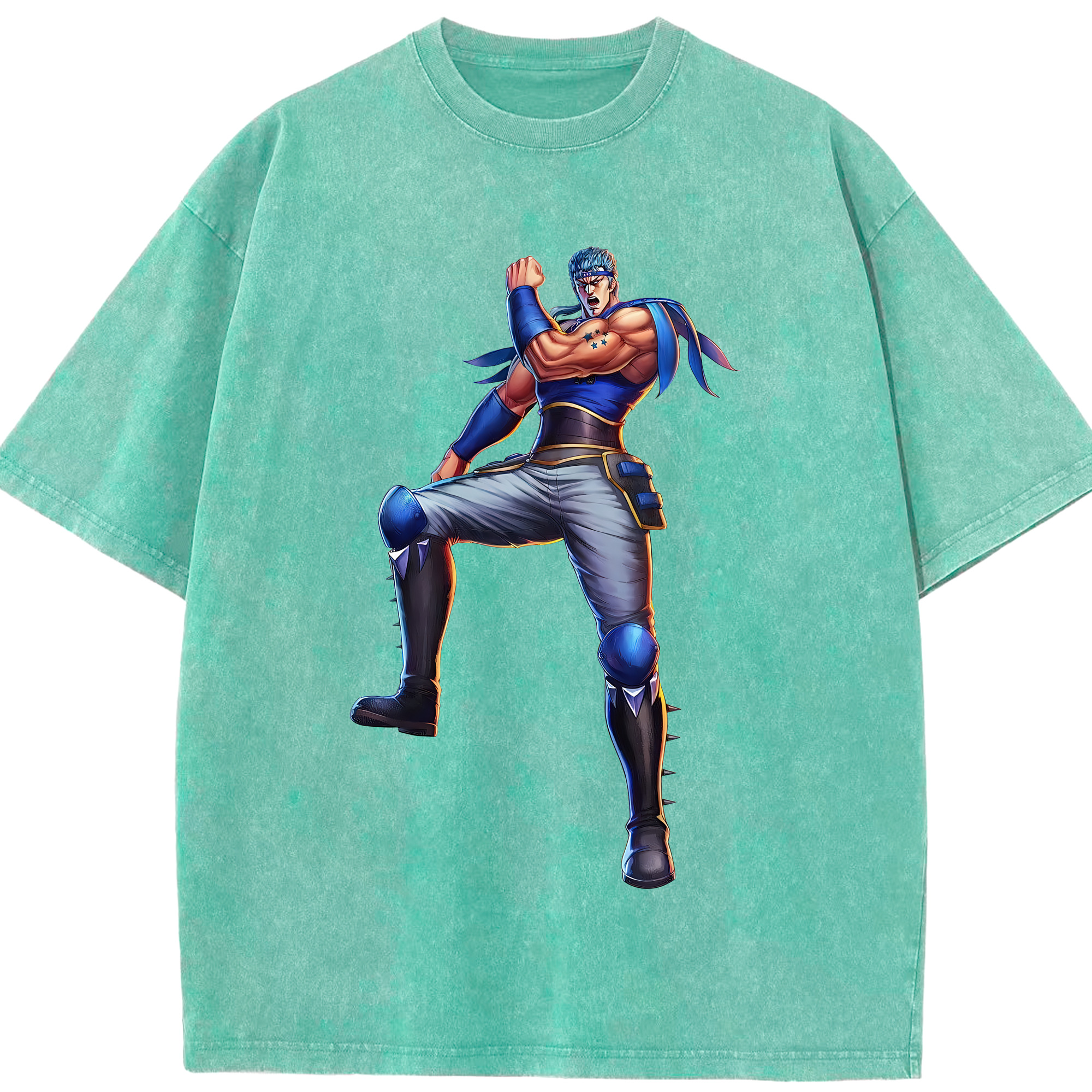 （画像用） 北斗の拳 Fist of the North Star 綿100% ヴィンテージ風 半袖Tシャツ（フロントプリント）